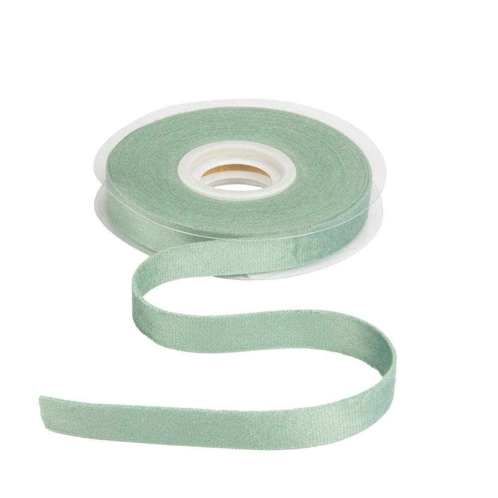 NASTRO VELLUTO DOPPIO MM15 X 7MT VERDE SALVIA